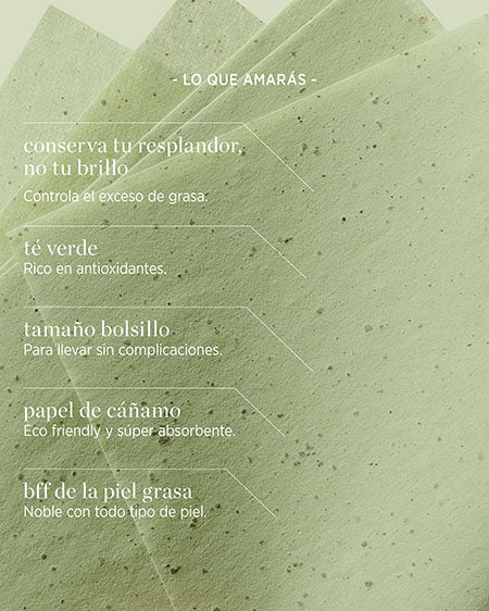 ere perez papel matificante con té verde